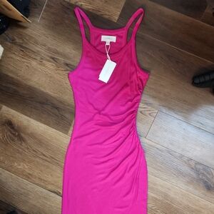 L*Space Fitted Ribbed Fuschia Dress